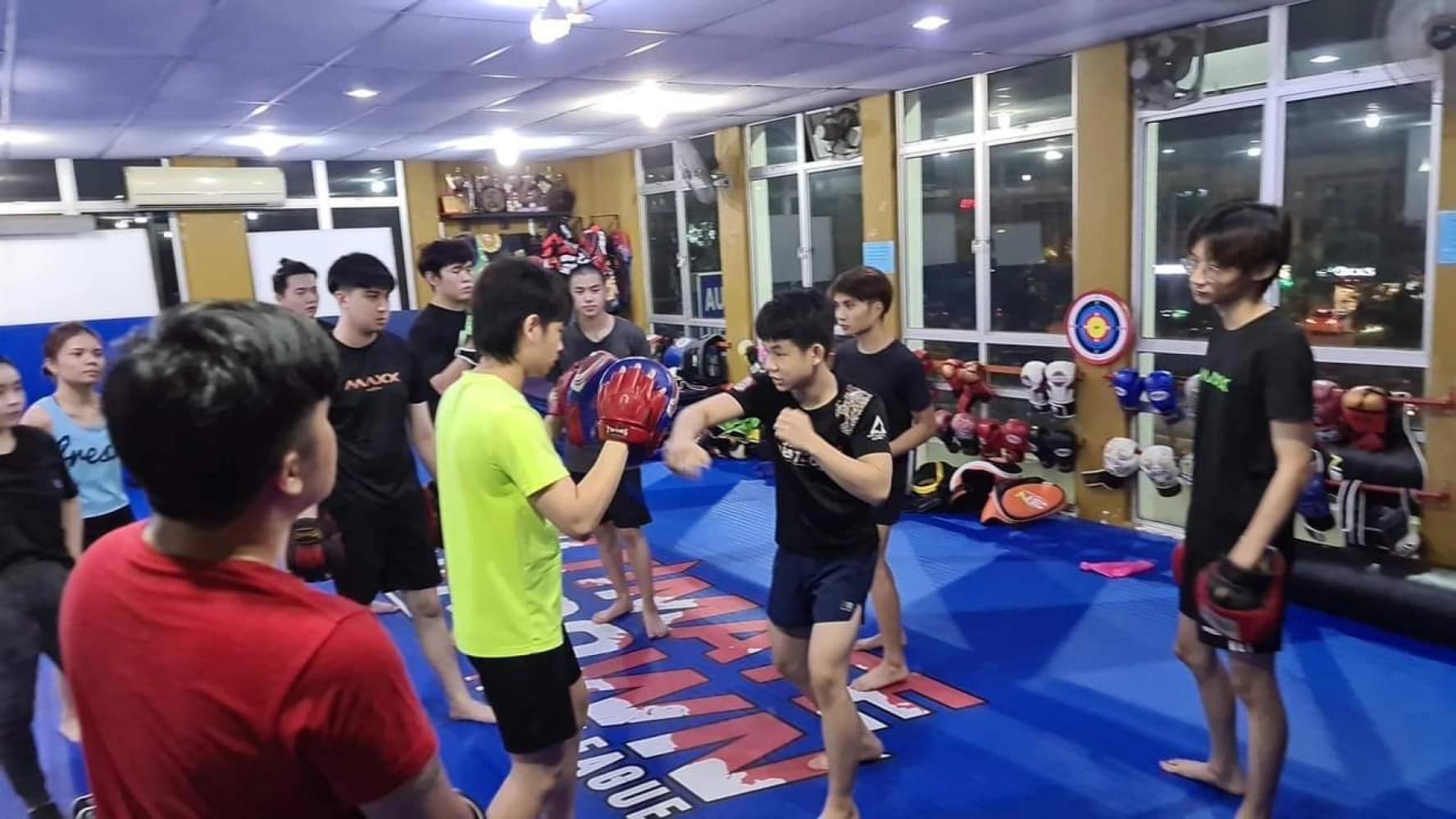 Group training session at Ultimate MMA Academy